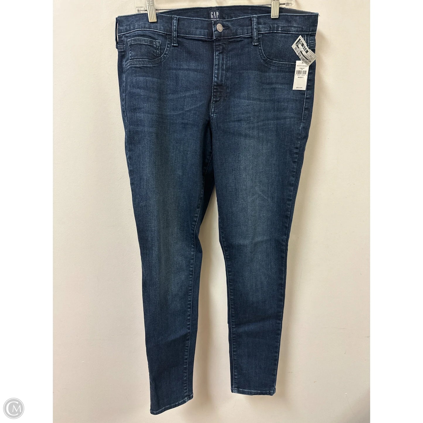 Jeans Skinny By Gap In Blue Denim, Size: 16