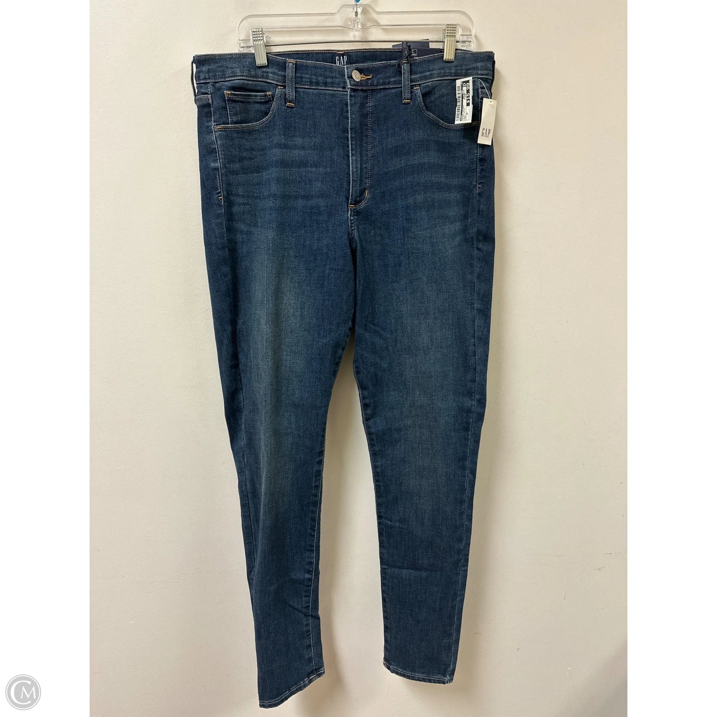 Jeans Skinny By Gap In Blue Denim, Size: 16