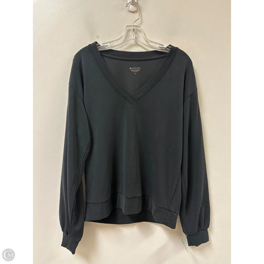 Athletic Sweatshirt Crewneck By Athleta In Black, Size: M