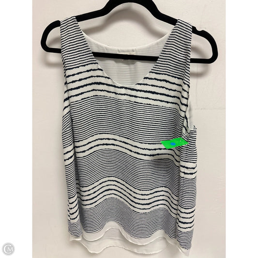 Top Sleeveless By Artisan Ny In Blue & White, Size: Xl