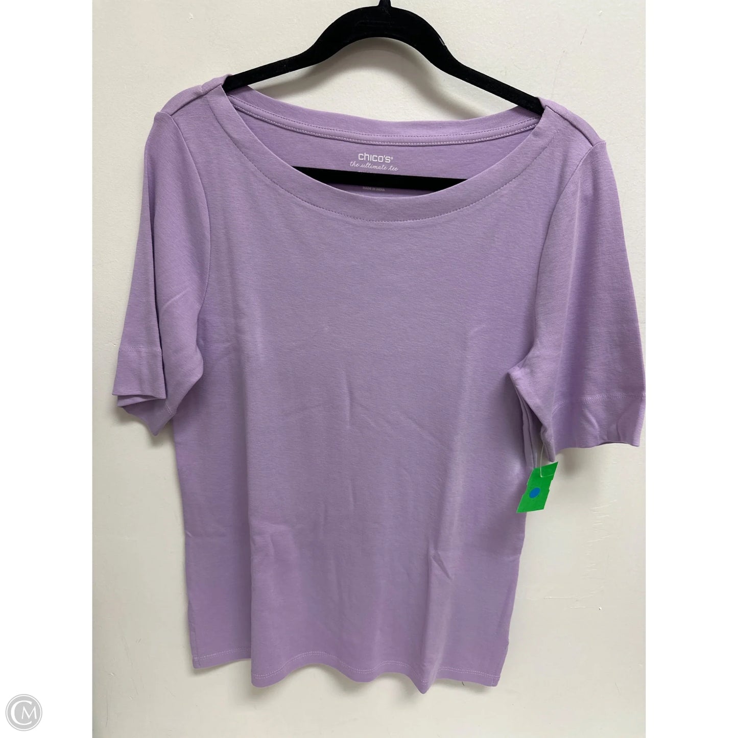 Top Short Sleeve By Chicos In Purple, Size: M