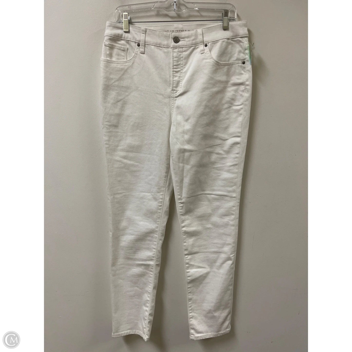 Jeans Boyfriend By Chicos In White Denim, Size: 8