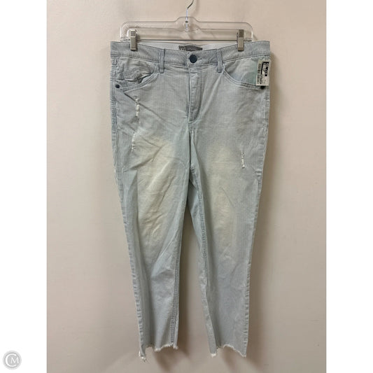 Jeans Straight By Wit & Wisdom In Striped Pattern, Size: 12