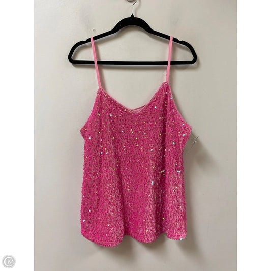 Top Sleeveless By Clothes Mentor In Pink, Size: L