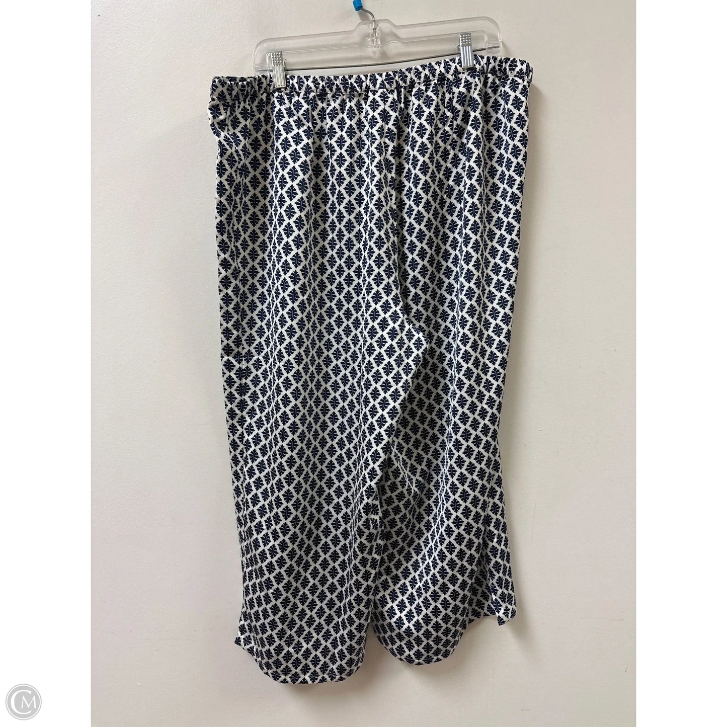Pants Wide Leg By J. Jill In Blue & White, Size: 20
