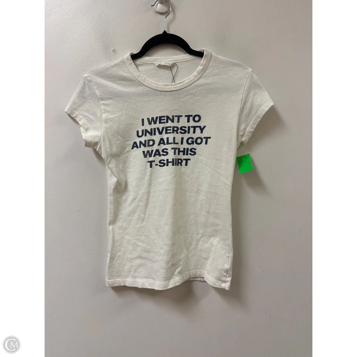 Top Short Sleeve By Zara In Cream, Size: S