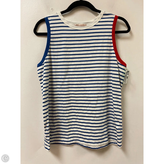 Top Sleeveless By Philosophy In Blue & Red & White, Size: M