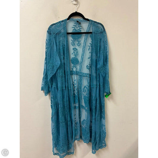 Kimono By Lane Bryant In Blue, Size: 2x