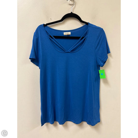 Top Short Sleeve By Cupio In Blue, Size: L