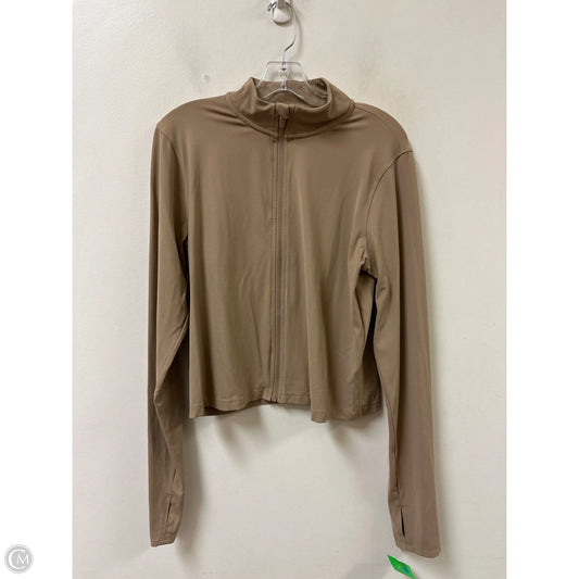 Athletic Top Long Sleeve Collar By Old Navy In Brown, Size: Xl
