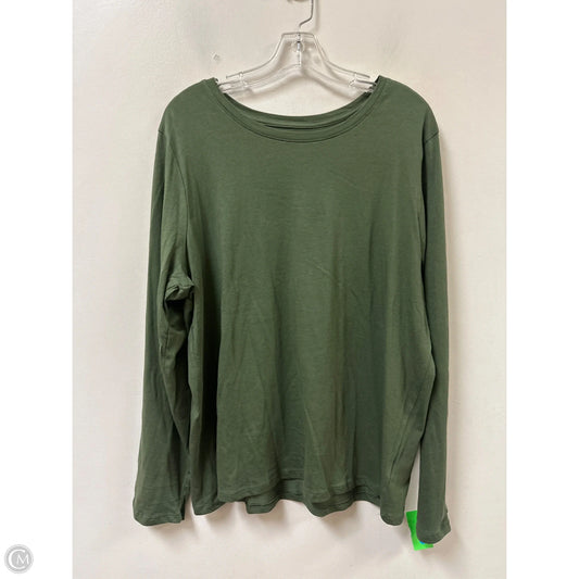 Top Long Sleeve By Time And Tru In Green, Size: 1x