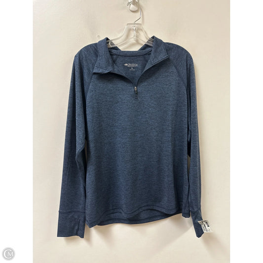 Athletic Top Long Sleeve Collar By Ideology In Blue, Size: Xl