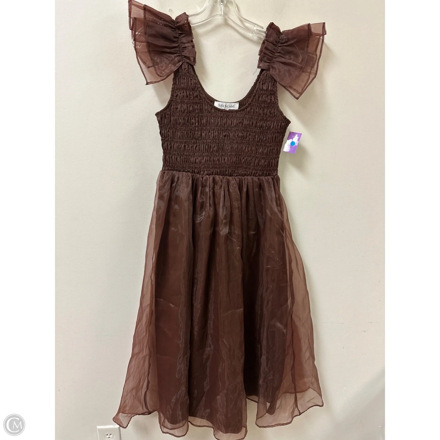 Dress Casual Midi By Clothes Mentor In Brown, Size: S