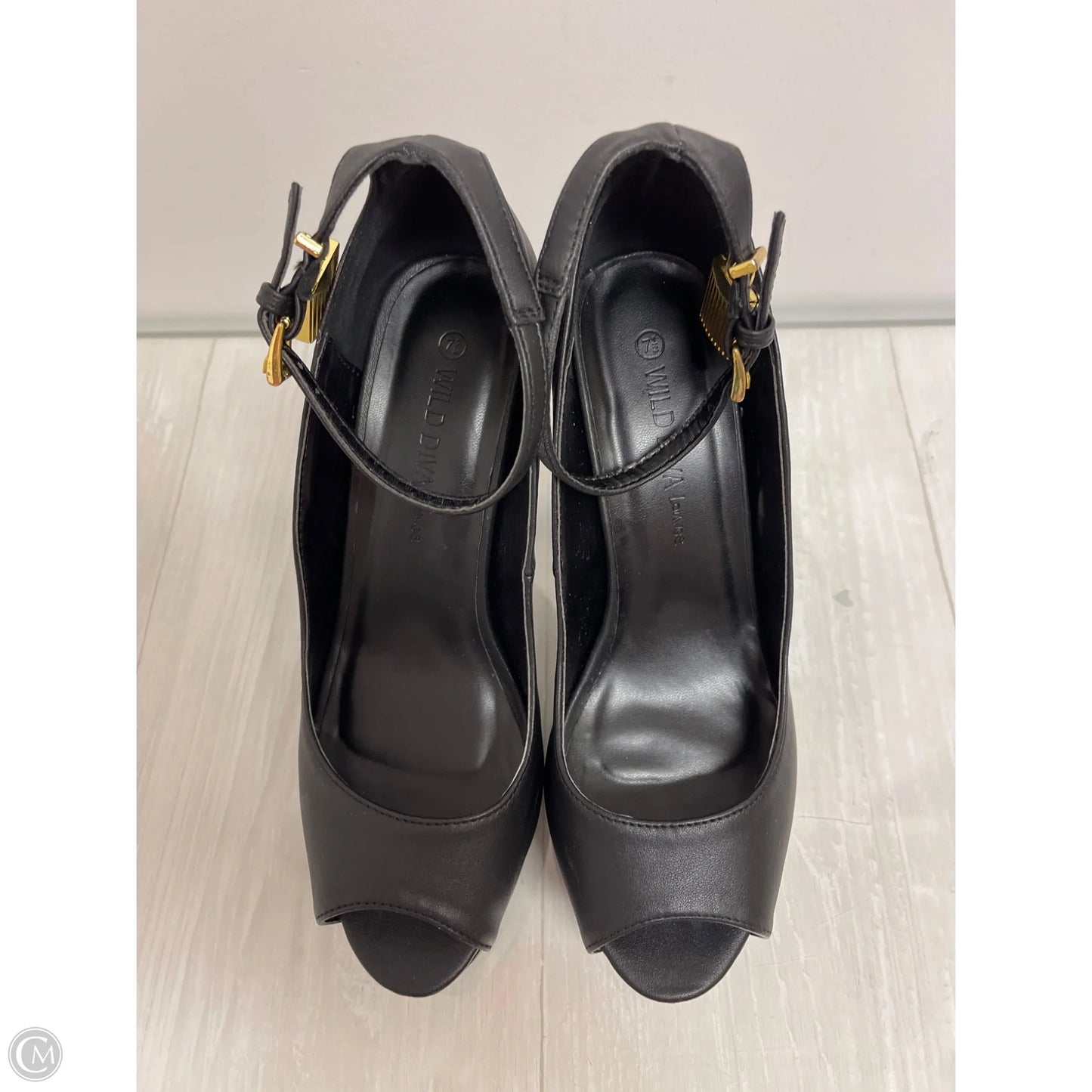 Shoes Heels Block By Wild Diva In Black, Size: 7.5