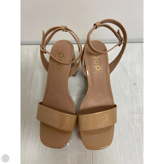 Sandals Heels Block By Clothes Mentor In Cream, Size: 8