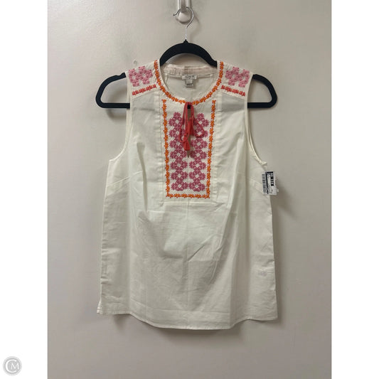 Top Sleeveless By J. Crew In Orange & Pink, Size: Xs