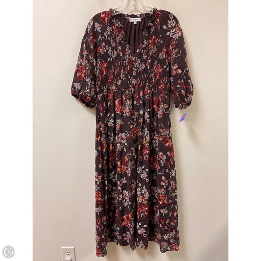 Dress Casual Maxi By Polagram In Brown, Size: Xl