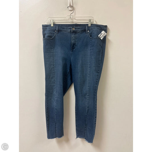 Jeans Skinny By Isaac Mizrahi Live Qvc In Blue Denim, Size: 18