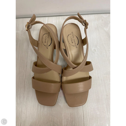 Sandals Heels Block By Life Stride In Cream, Size: 6
