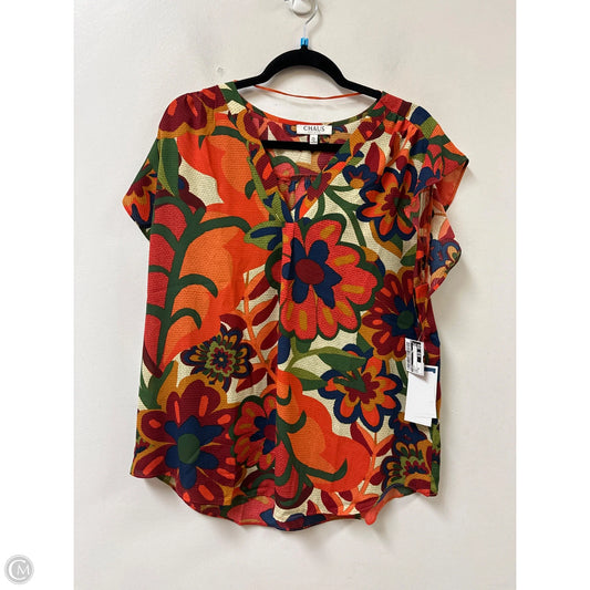 Top Short Sleeve By Chaus In Multi-colored, Size: Xl