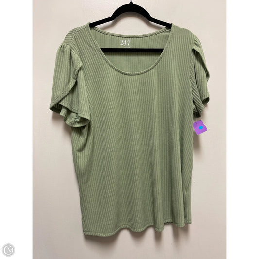 Top Short Sleeve By Maurices In Green, Size: Xl