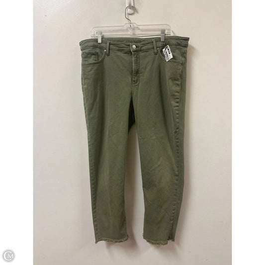 Jeans Boyfriend By Chicos In Green Denim, Size: 16