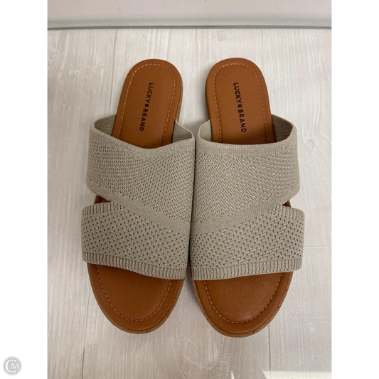 Sandals Flats By Lucky Brand In Cream, Size: 10