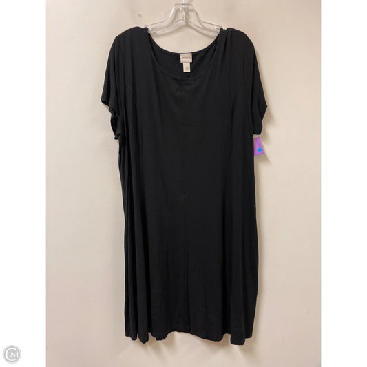 Dress Casual Midi By Chicos In Black, Size: 1x
