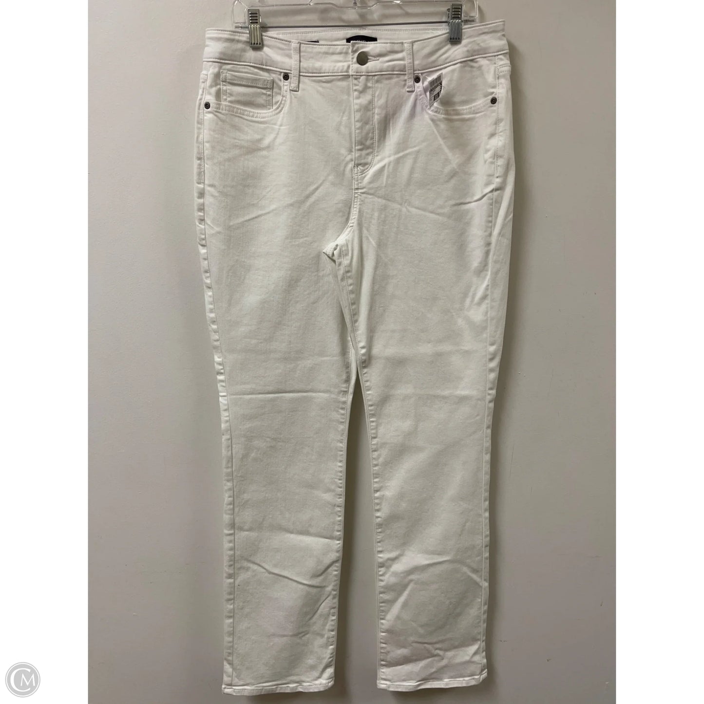 Jeans Straight By Not Your Daughters Jeans In White Denim, Size: 14