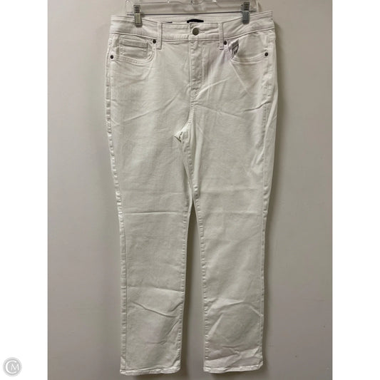 Jeans Straight By Not Your Daughters Jeans In White Denim, Size: 14