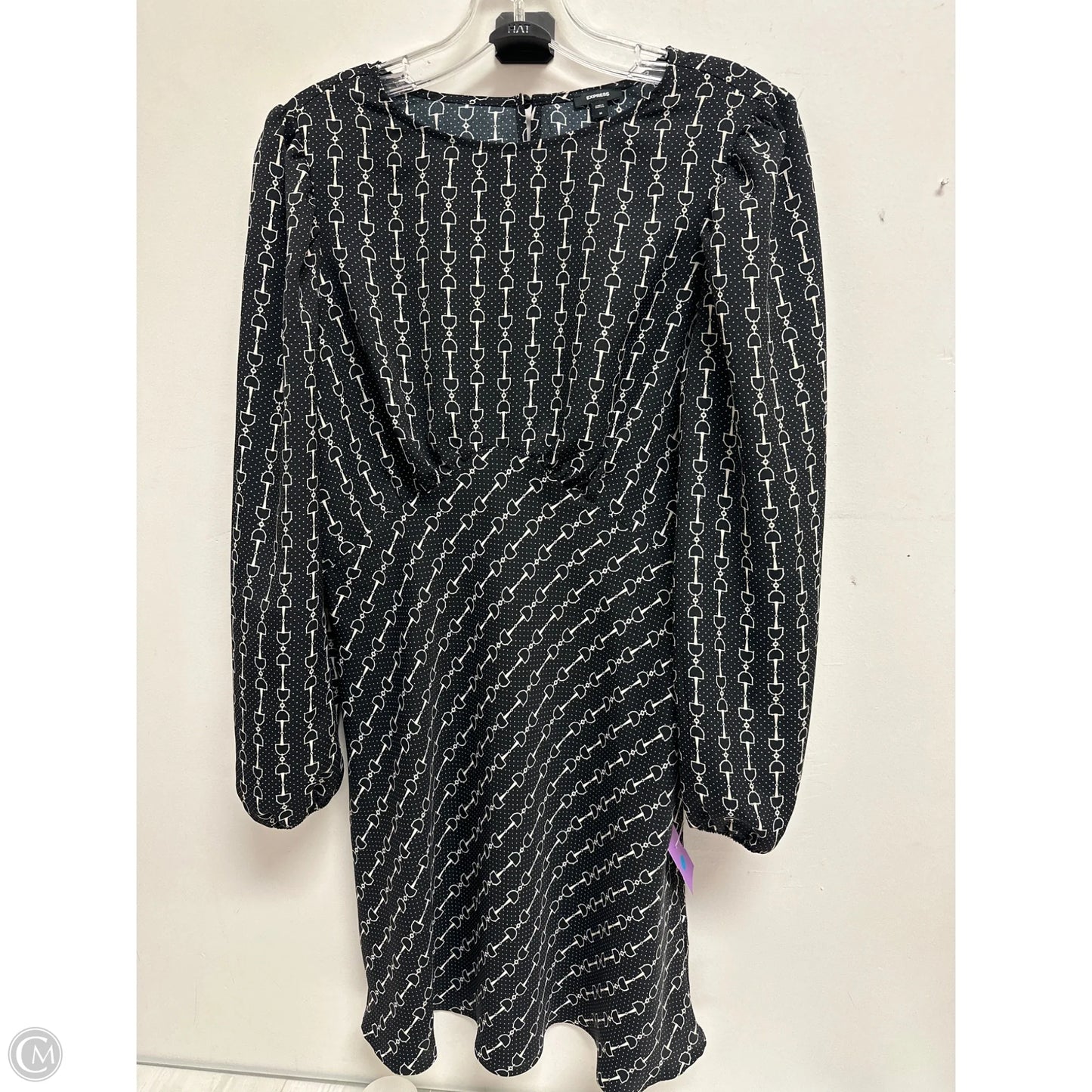 Dress Casual Short By Express In Black & Cream, Size: M