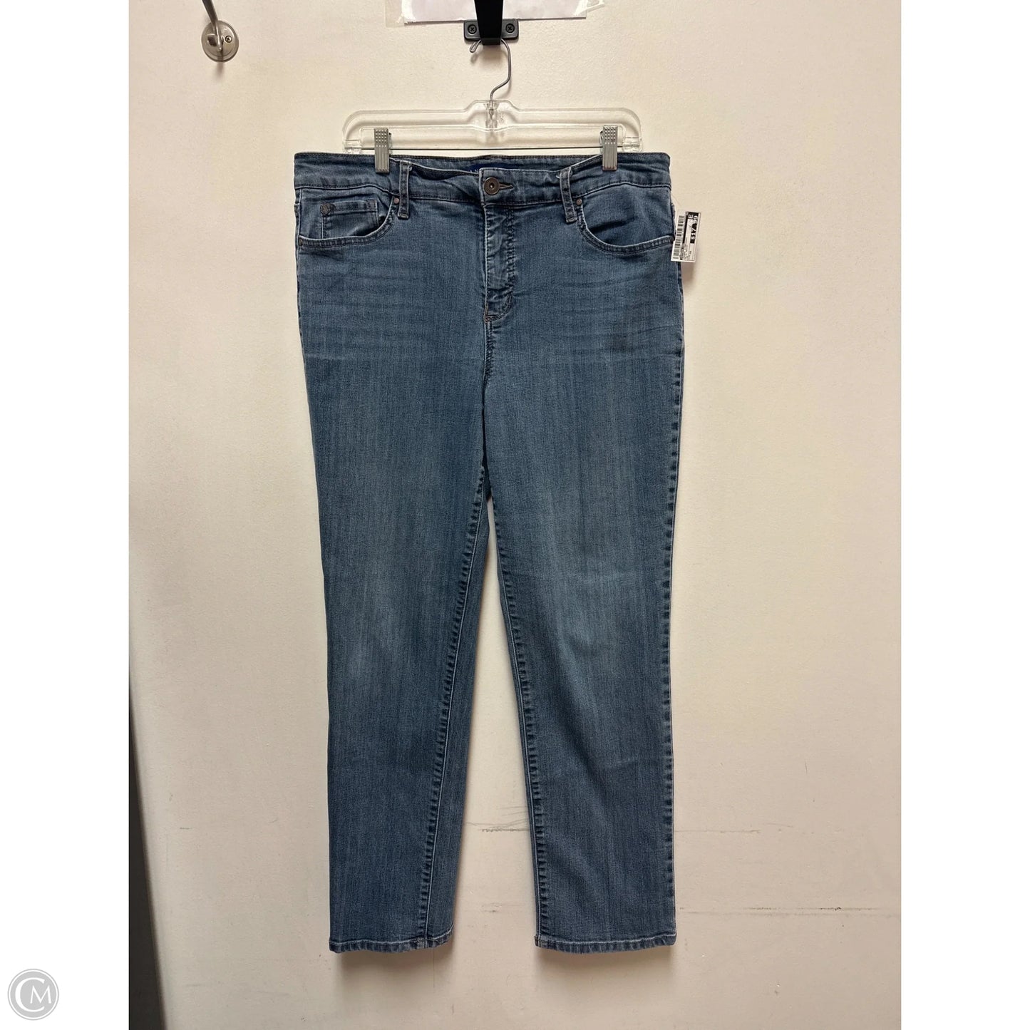Jeans Straight By Bandolino In Blue Denim, Size: 16