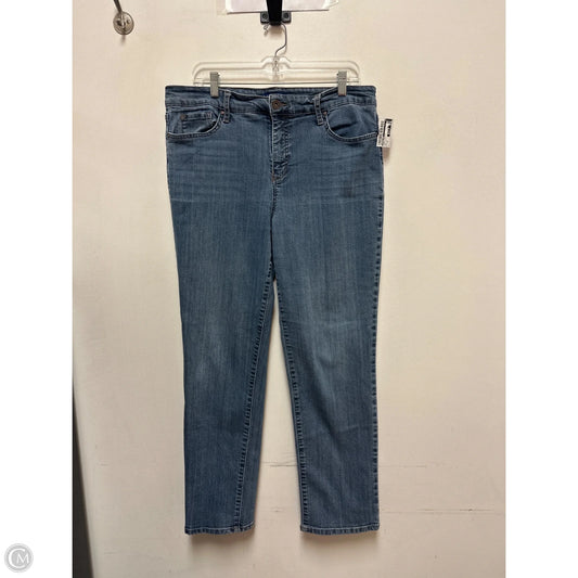 Jeans Straight By Bandolino In Blue Denim, Size: 16