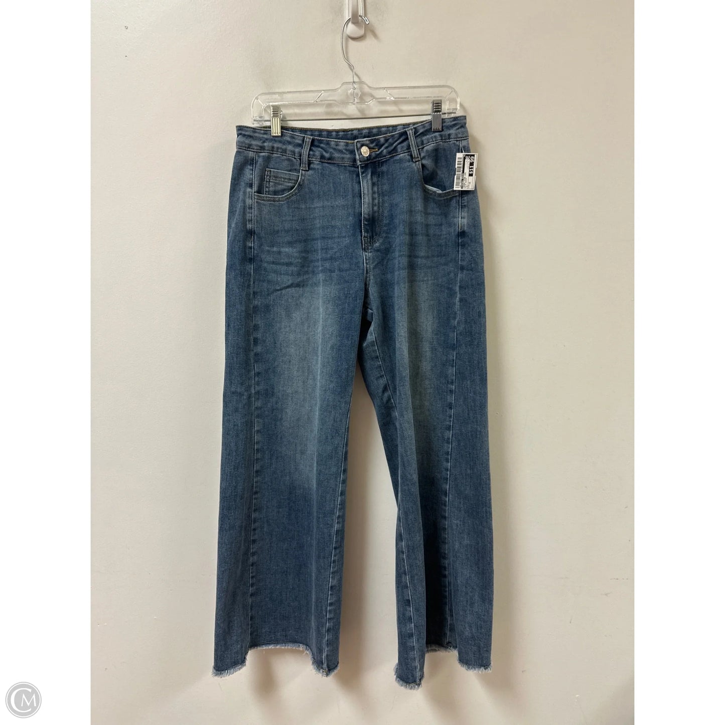 Jeans Wide Leg By Trendy Queen In Blue Denim, Size: 12
