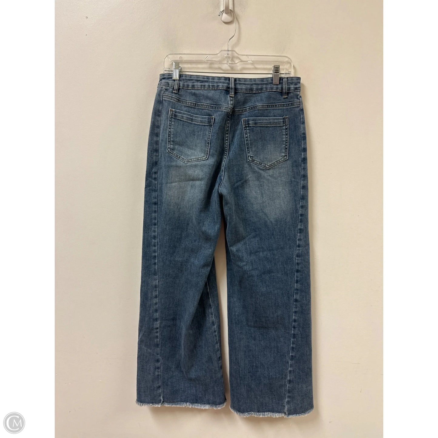 Jeans Wide Leg By Trendy Queen In Blue Denim, Size: 12