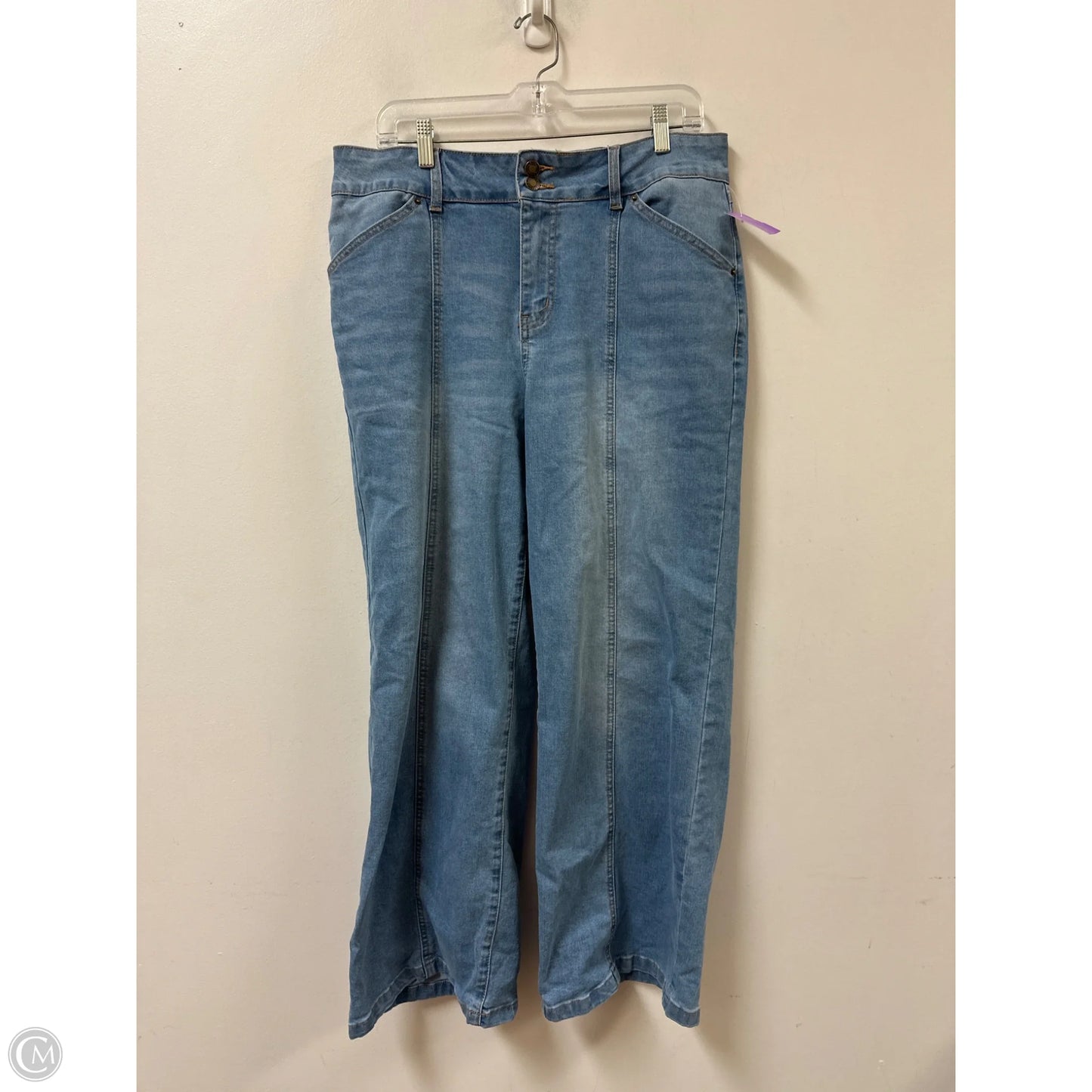 Jeans Wide Leg By Clothes Mentor In Blue Denim, Size: 16