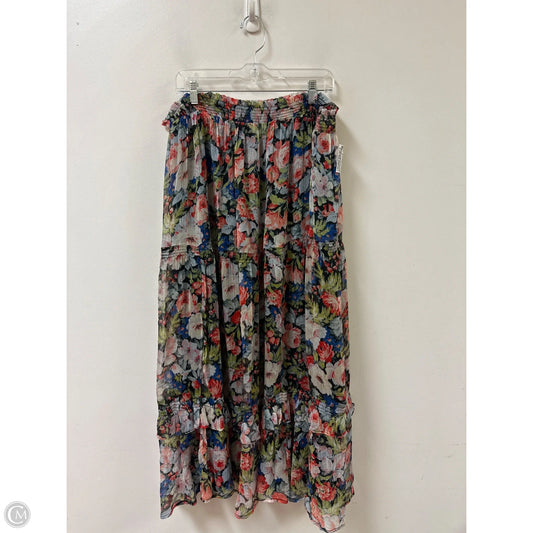 Skirt Maxi By Anthropologie In Floral Print, Size: 16