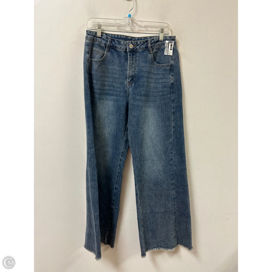 Jeans Wide Leg By Trendy Queen In Blue Denim, Size: 12