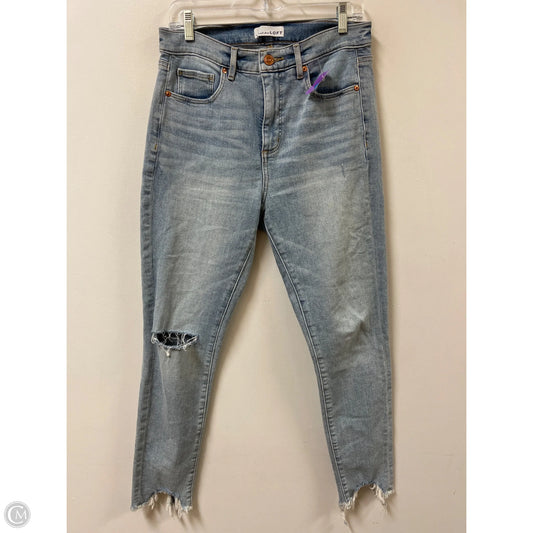 Jeans Skinny By Loft In Blue Denim, Size: 10