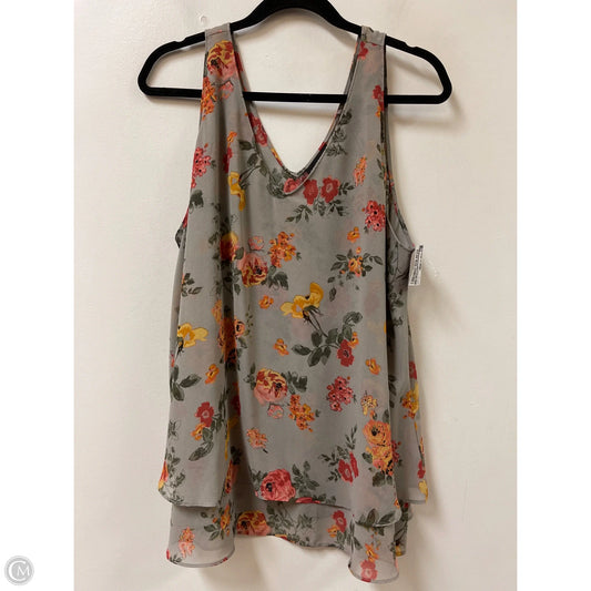 Top Sleeveless By Lane Bryant In Floral Print, Size: 3x