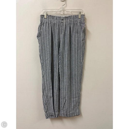 Pants Linen By Briggs In Blue & White, Size: 8