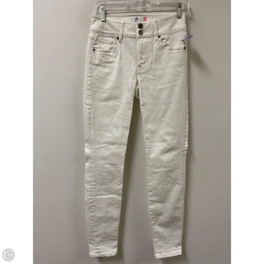 Jeans Skinny By Cabi In White Denim, Size: 2