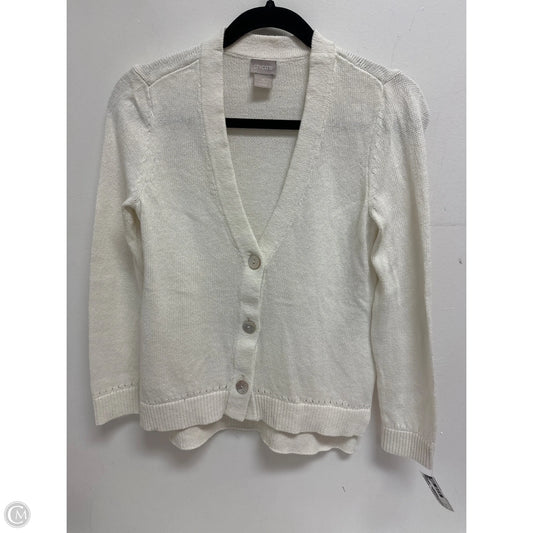 Sweater Cardigan By Chicos In Cream, Size: S