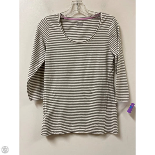 Top Long Sleeve By Eddie Bauer In Striped Pattern, Size: Xs