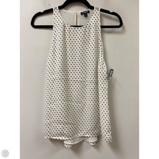 Top Sleeveless By Express In Brown & White, Size: S