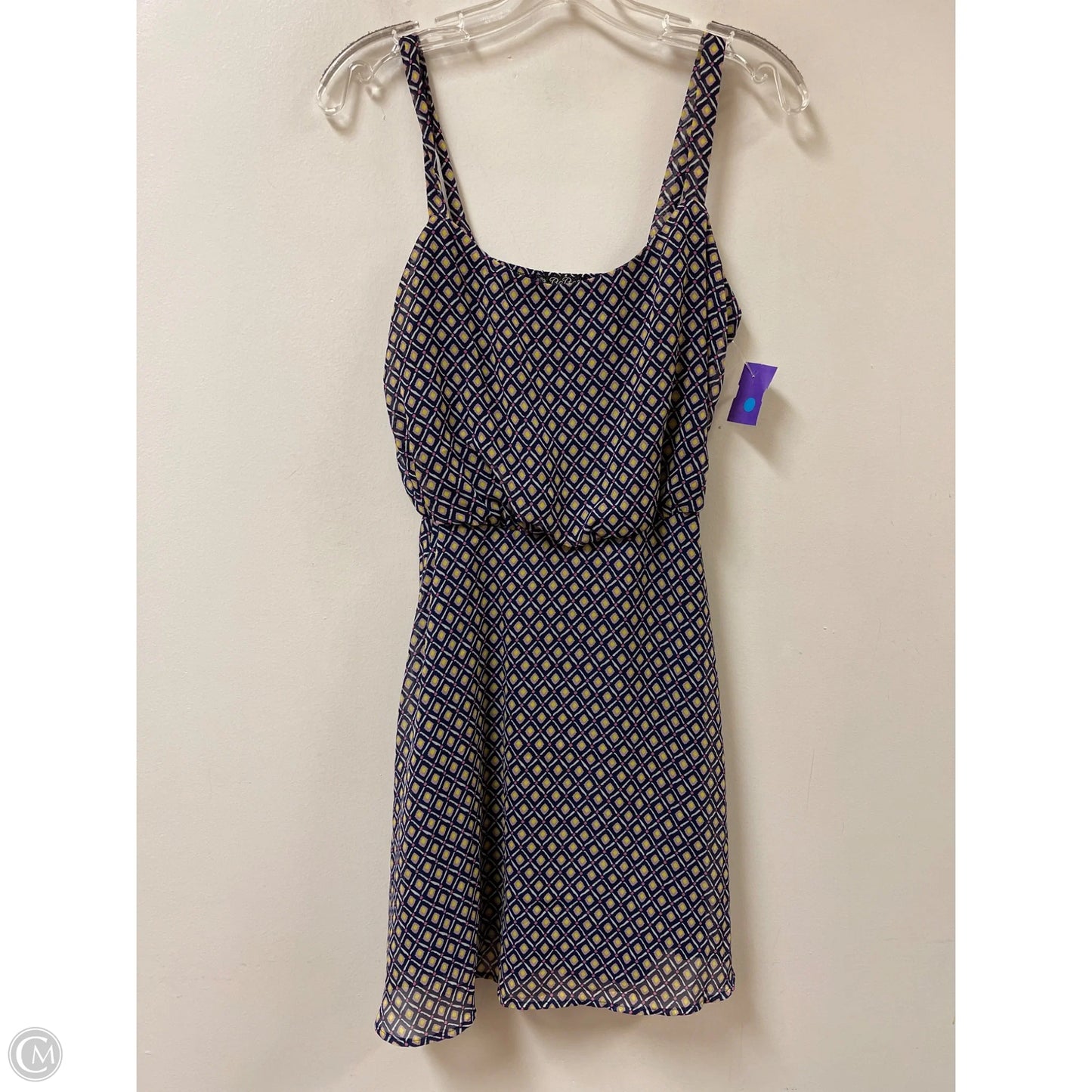 Dress Casual Short By Bebop In Purple & Yellow, Size: S
