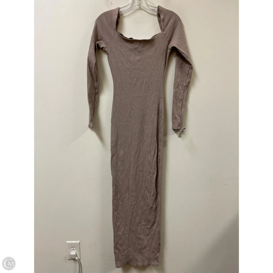 Dress Casual Maxi By Fashion Nova In Taupe, Size: L
