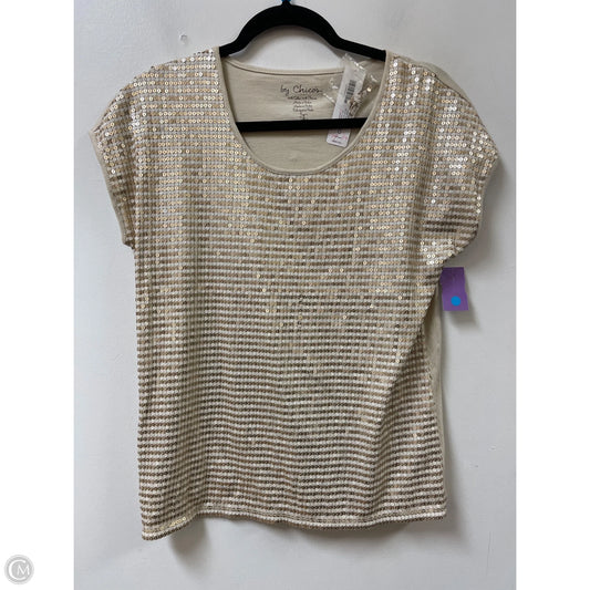 Top Short Sleeve By Chicos In Cream, Size: S