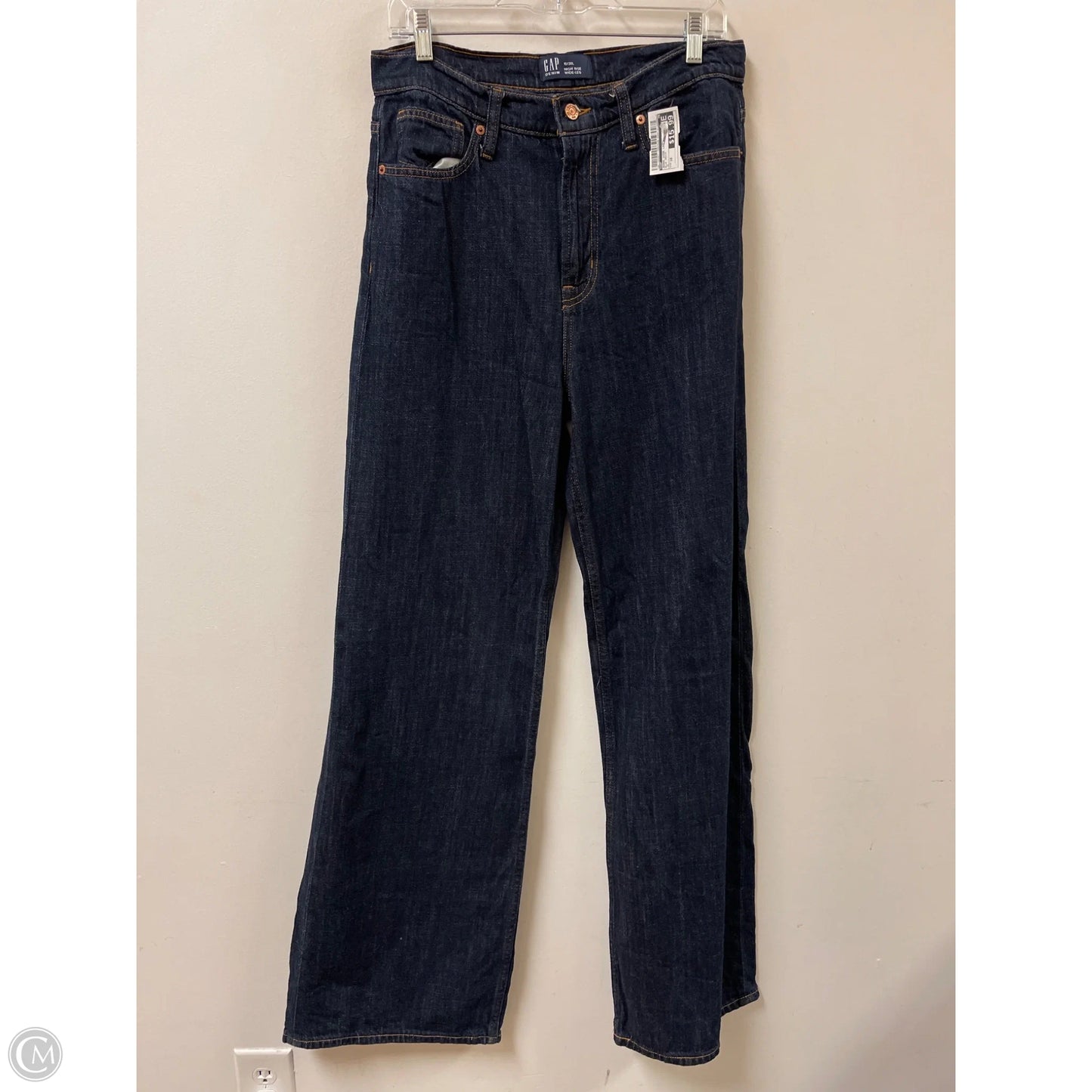 Jeans Wide Leg By Gap In Blue Denim, Size: 10