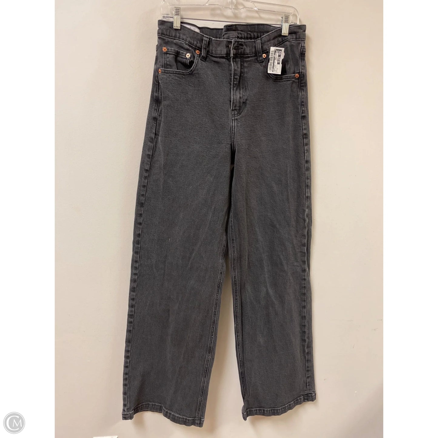Jeans Wide Leg By Gap In Grey Denim, Size: 12